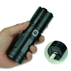 USB Rechargeable high-lumen Tactical Flashlight Portable Zoom LED Flashlight Outdoor Camping and hiking