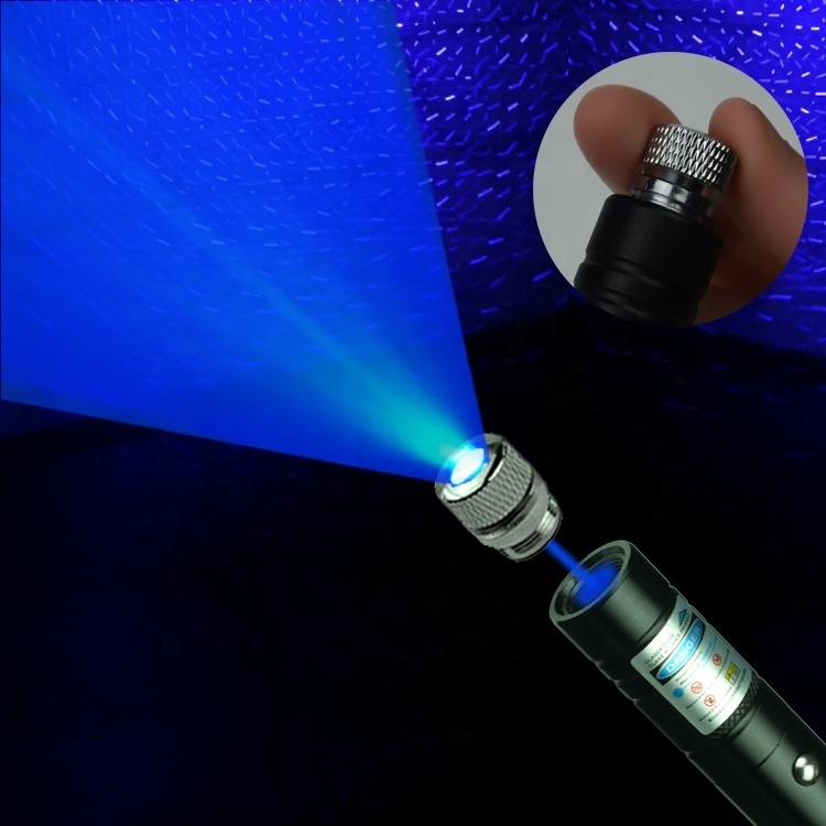 Portable blue light 450nm  low power USB charging laser pointer aiming pointer with built-in battery  laser pointer