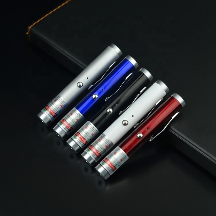 New Mini Single Point Internal Battery USB Charging Green Laser Pointer 523nm Red Light 650nm Indicator Teaching Pen