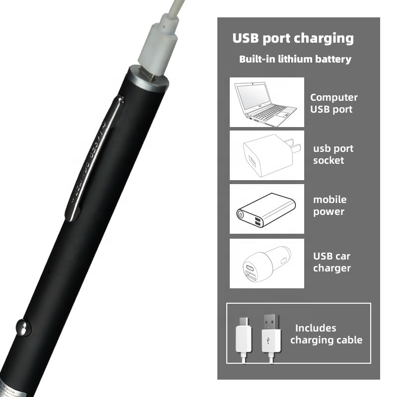 USB102 Rechargeable Green Light 532nm Laser pointer Red 650nm laser target pointer