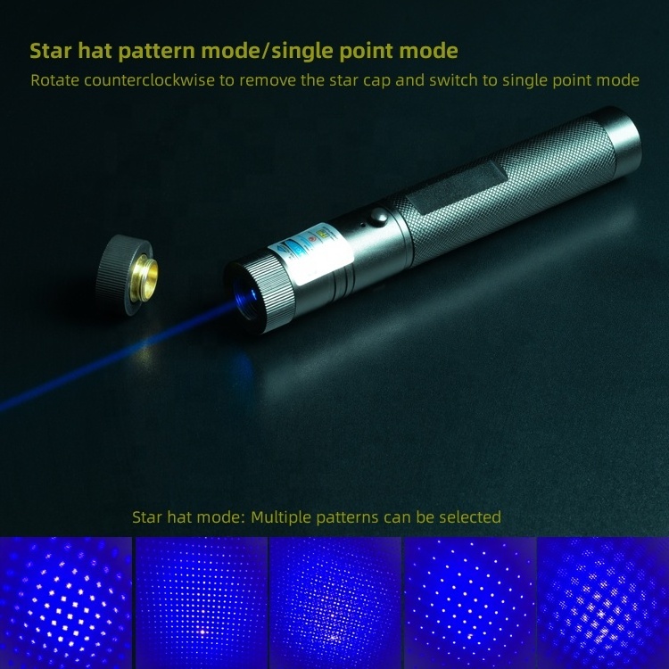 Portable USB 303 Charging 450nm low power  Blue Light Laser Pen Manufacturer Direct Sales  Laser Pen for Teaching