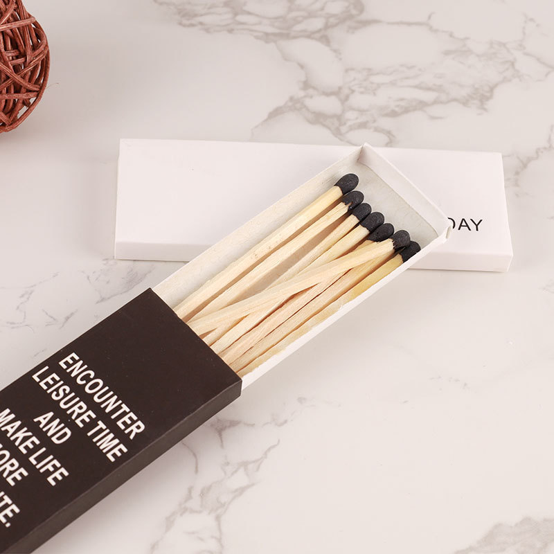 Personalised Colorful Wooden Stick Safety Long Black Matches Bulk