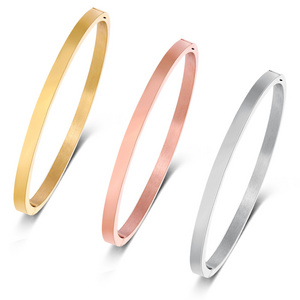 Aliexpress wholesale gold/silver/rose gold stainless steel cuff bracelet blanks