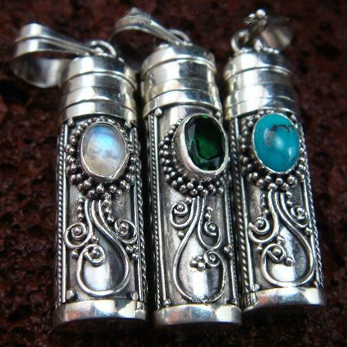 China Wholesale Jewelry Antique Silver Plating Diamond Pets Cremation Urn Pendant For Necklace