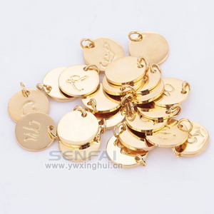 Hot Selling Christmas Alphabet Letter Pendant Fashion Gold Initial Letter Charms Pendant