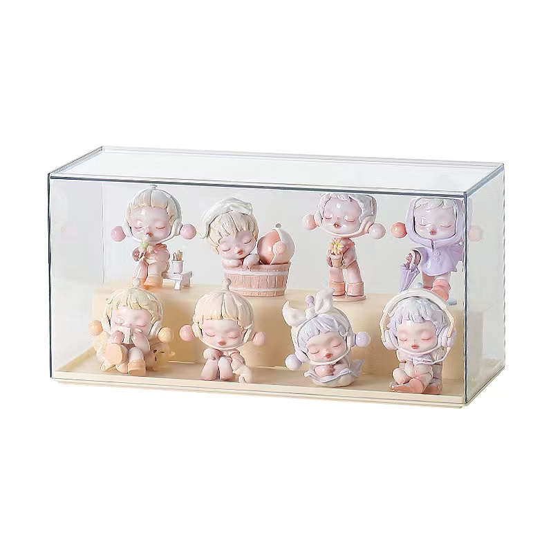 Dust protection thickened transparent acrylic display box LEGO acrylic transparent doll toy storage box