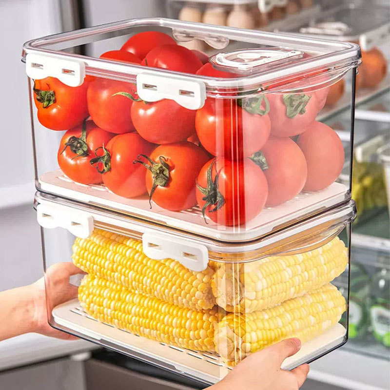 Food Storage Boxes Fresh Keeping Vegetable Classification Frozen Large Capacity Airtight Food Container Refrigerator Organizer