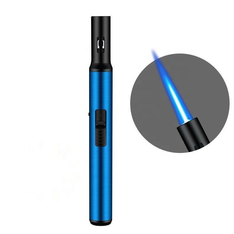 Custom logo Refillable mini Pen gas Lighter wholesale windproof jet flame torch lighters