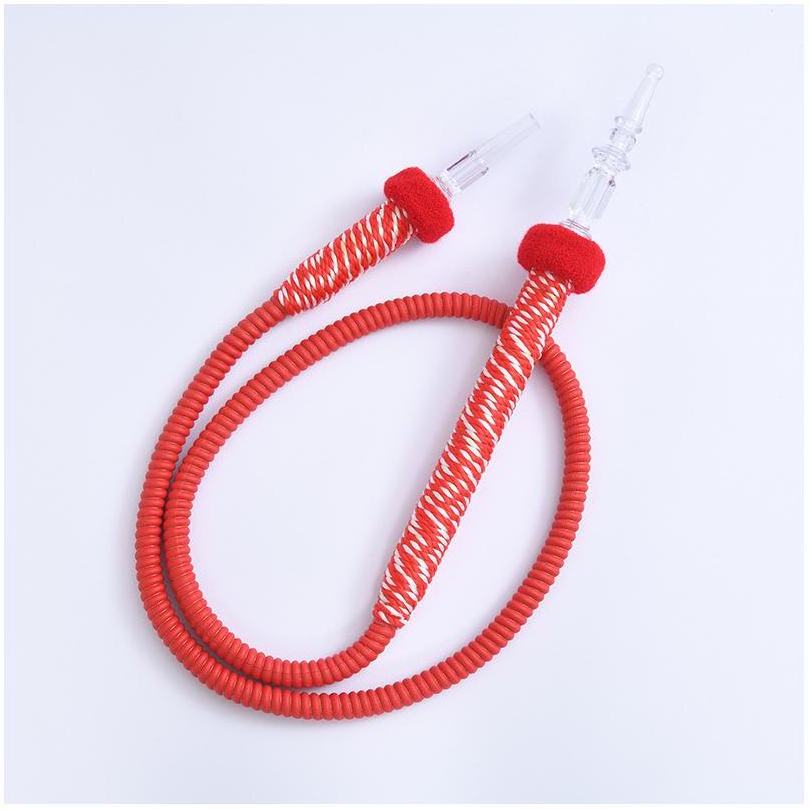 Hookah Pipe For Shisha Portable Glow In The Dark Tube Clearance Wholesale Stainless With Ice Bag Silicone Led Hookah Freeze Hose