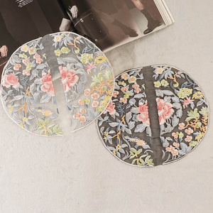 Large size pair of Chinese style embroidery pieces, fashionable computer embroidery, embroidered fabric patch accessories