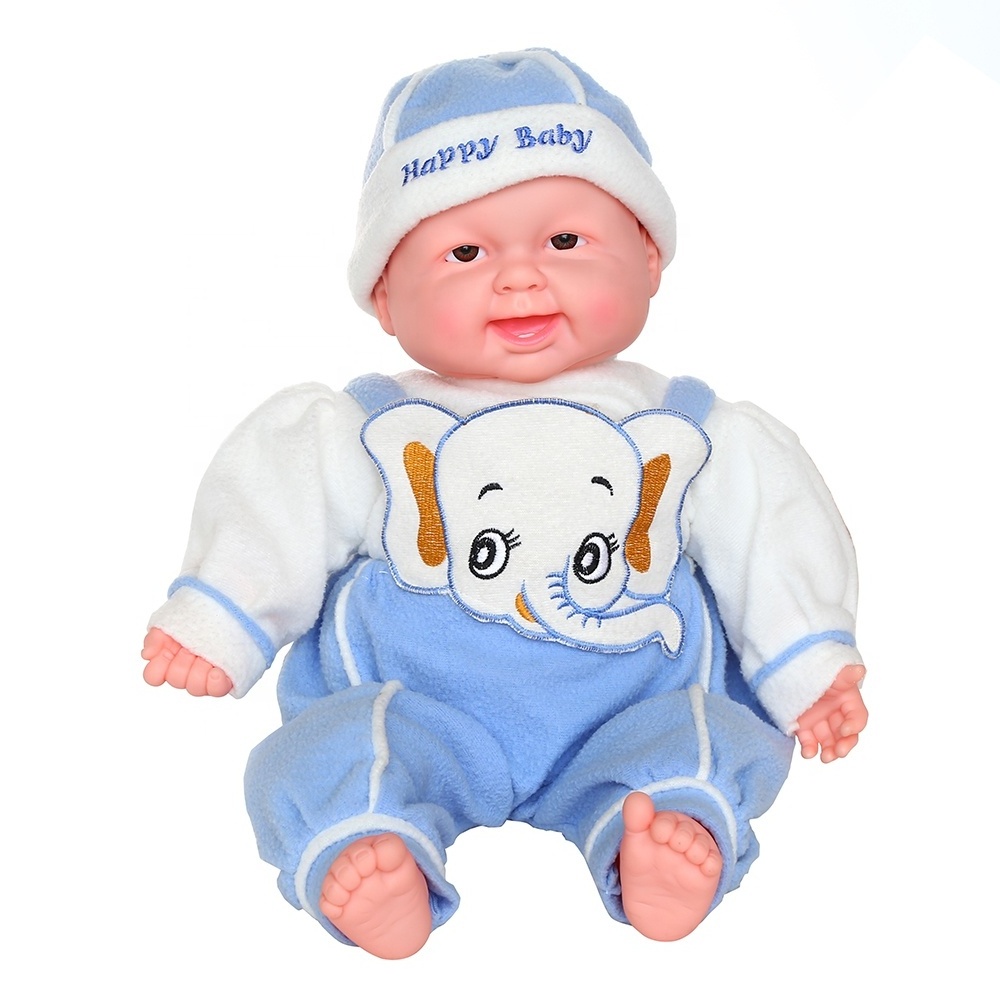 Wholesale product laugh out loud with the loudspeaker costume babies doll kids gift baby reborn realistic doll