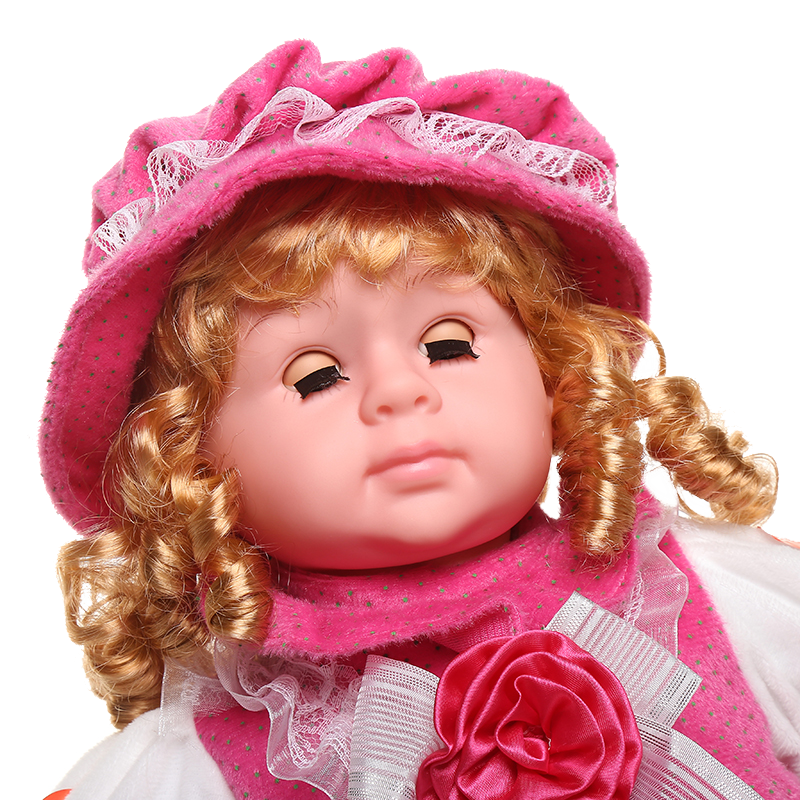 Lovely speak Spanish interactive blink eyes electric talking vinyl function baby doll toys