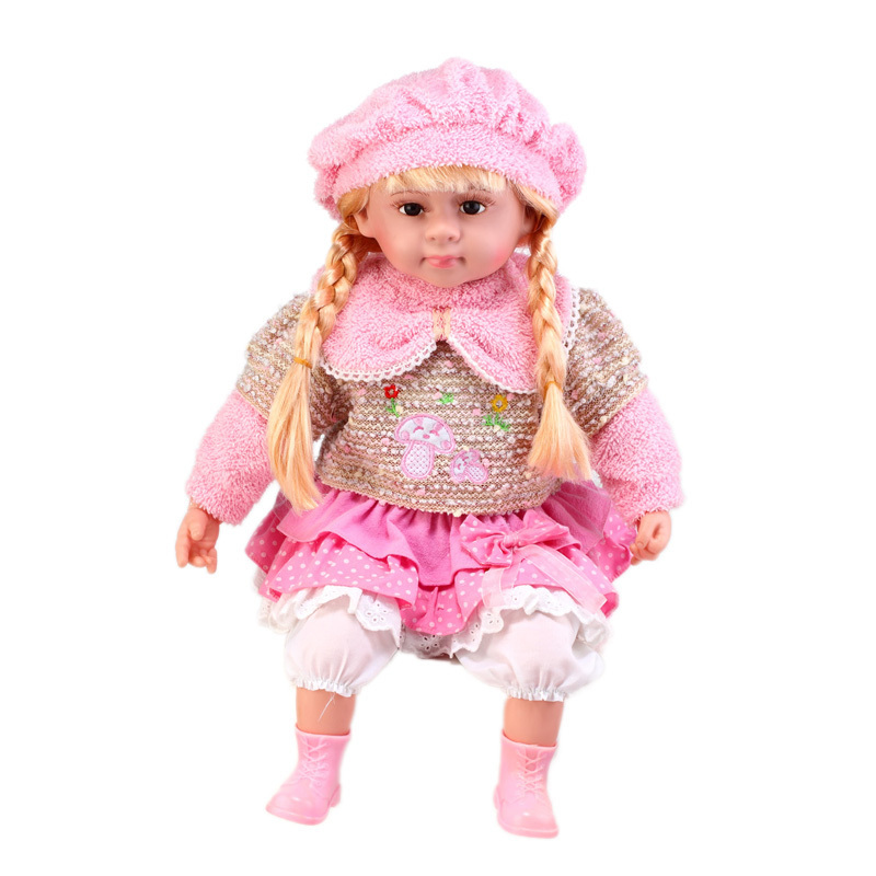 when touch body speak Spanish interactive vinyl plush toys soft cute talking function baby Dolls silicone girl doll