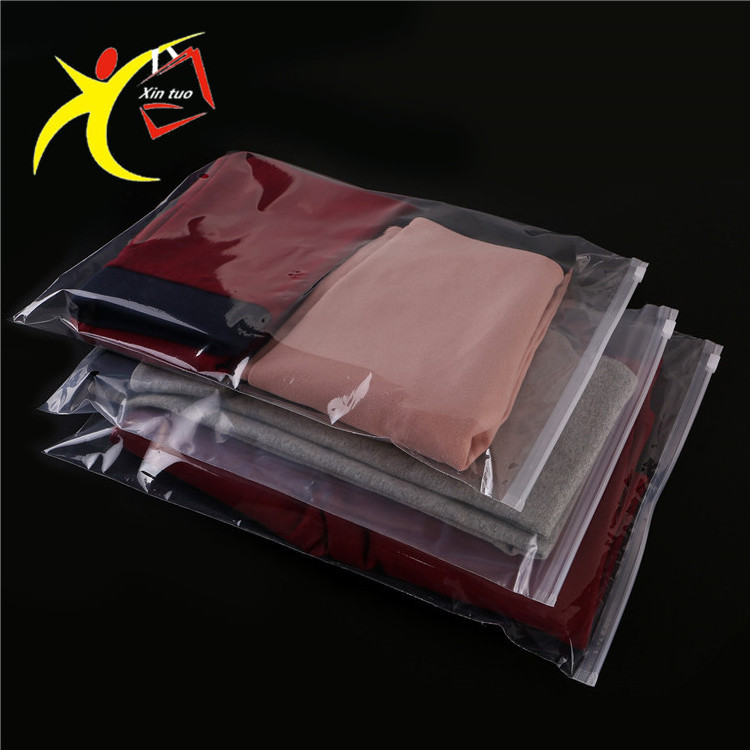 Manufacturer Transparent Clothes Plastic Zipper Clear Packaging Bags Zip Lock