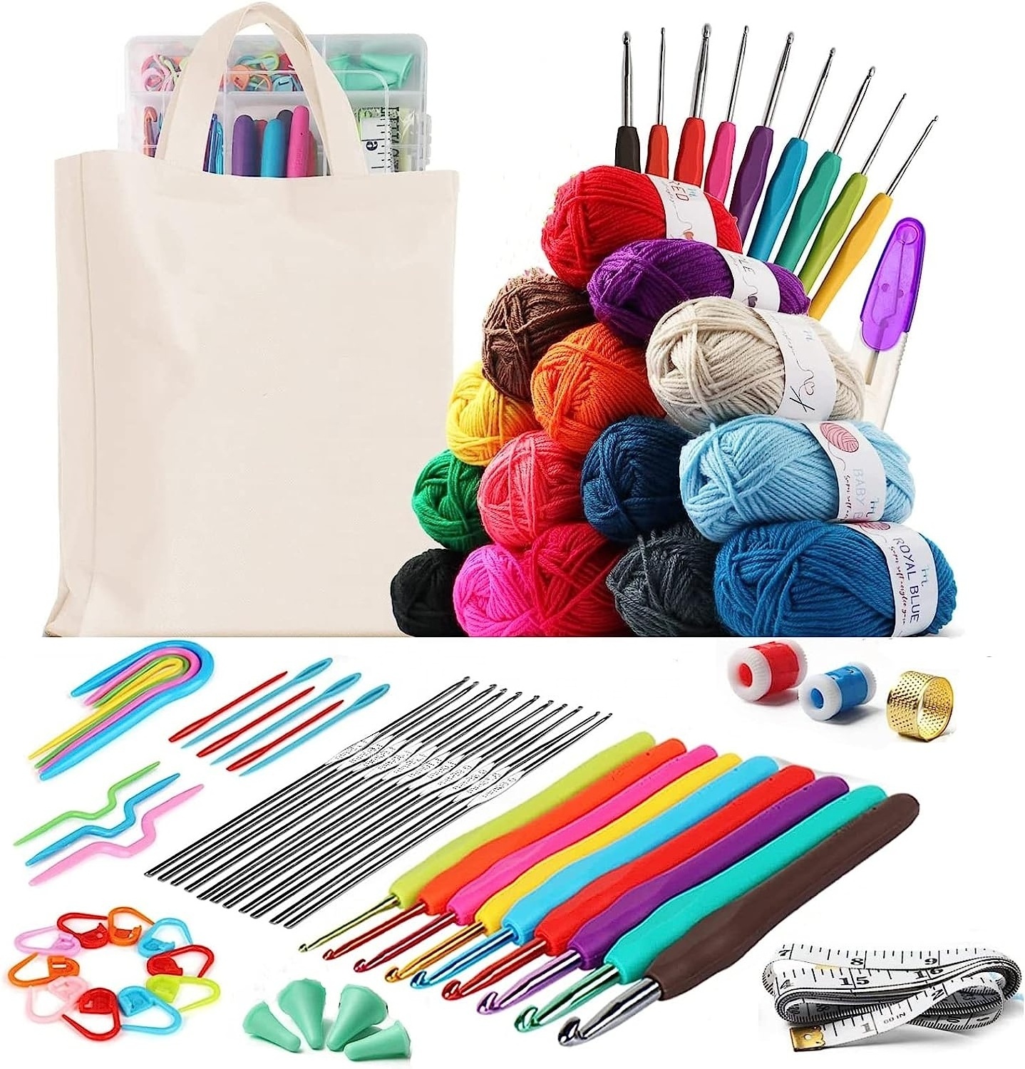 73-piece DIY crochet kit for beginners crochet knitting crochet materials original tulip crochet needle