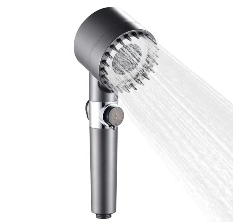 3 Modes Adjustable Shower set 4 in 1 Massage Shower High Pressure Water Saving One-Key Stop Spray Nozzle shower head