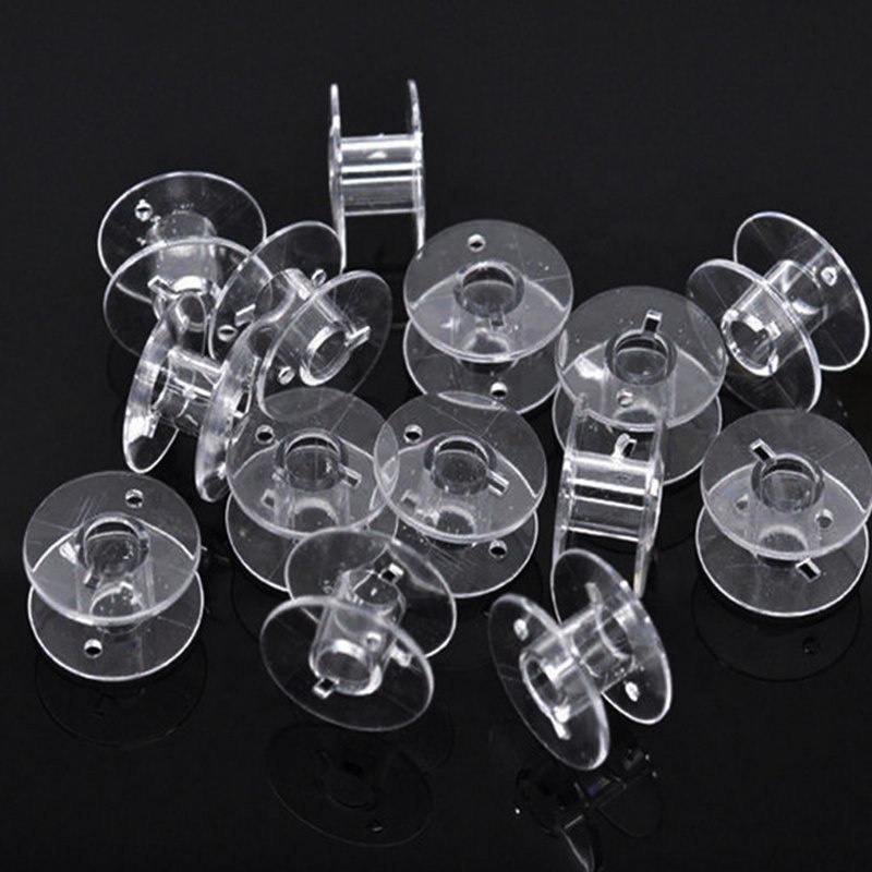 Bobbin Case Plastic Box 25 Pcs Sewing Bobbin Transparent Plastic Empty Bobbins Sewing Machine Spools With Case