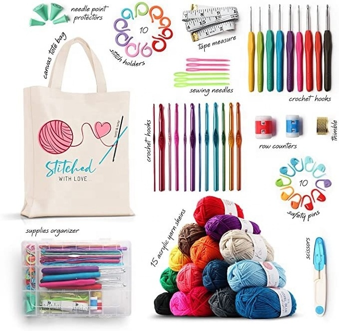 73-piece DIY crochet kit for beginners crochet knitting crochet materials original tulip crochet needle