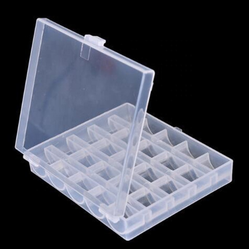 Bobbin Case Plastic Box 25 Pcs Sewing Bobbin Transparent Plastic Empty Bobbins Sewing Machine Spools With Case