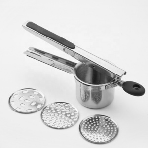 Kitchen Utensils Set Multi-Use Non Slip Handle Potato Ricer Manual Masher Potato Stainless Steel Potato Masher