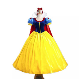 Costumes Plus Size Snow Princess Christmas Queen Dress For Women With Cloak Halloween Carnival Outfits Adult