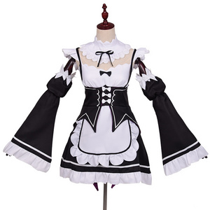 Showman Japan Anime Cosplay Rem Ram Maid Dress Cosplay Party Costume for Women cos dress