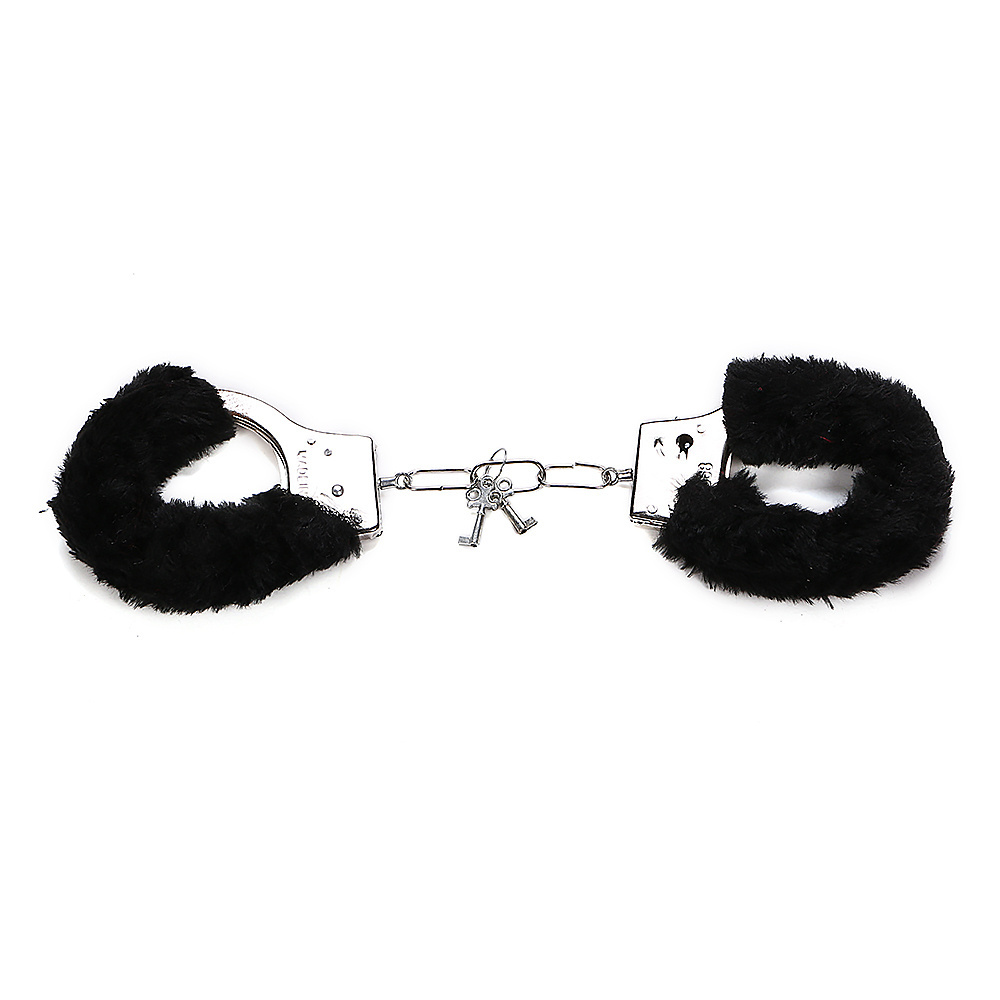 Stainless Steel Plush Metal Handcuffs Sex toys for couples Ankle Cuffs Fuzzy Hand cuffs Sexy Toys for Sex BDSM Games