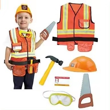 boy Garden trimmer logger Construction Worker repairer Costume for kids Children fany dress Role Play Set