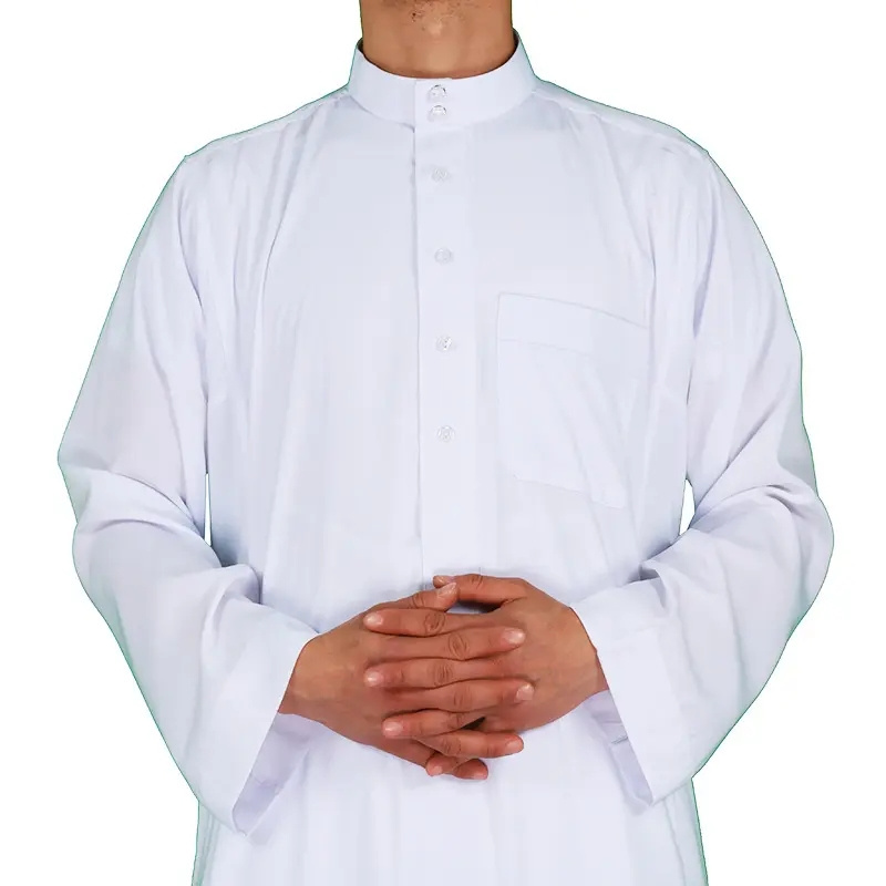 Al Haramain Good Quality shiny material Saudi Jalabya Thobe For Muslim Men Factory Wholesale Haramain Men Islamic Clothing 2023