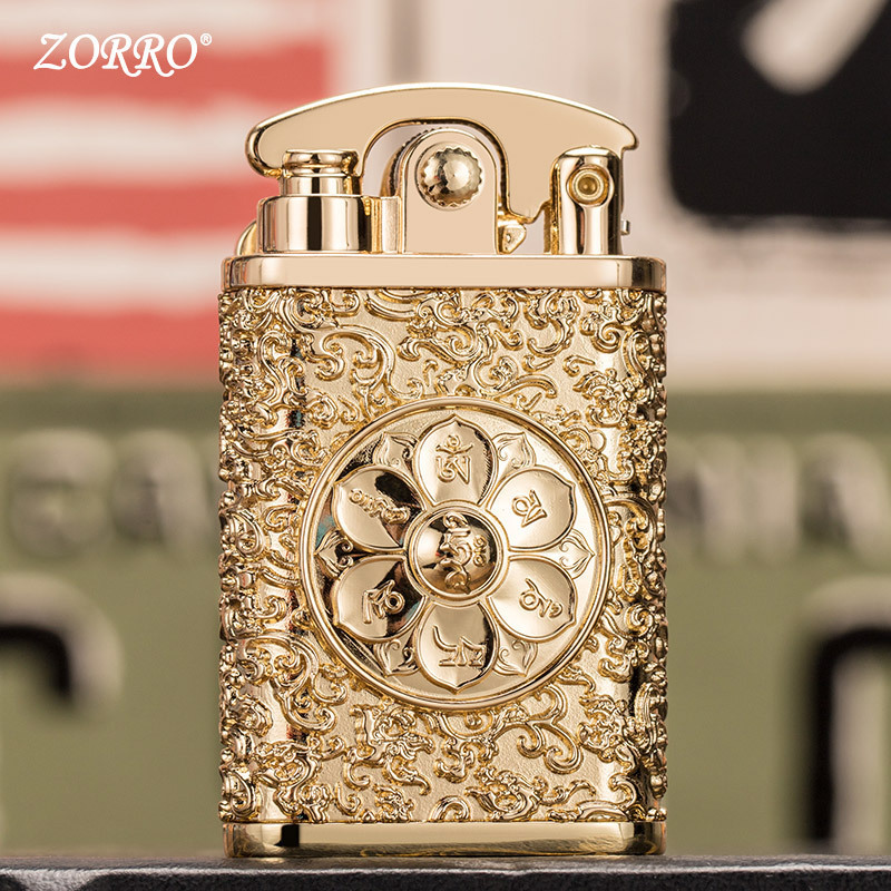 ZORRO unique lighters two-color gambling table creative rocker kerosene lighter