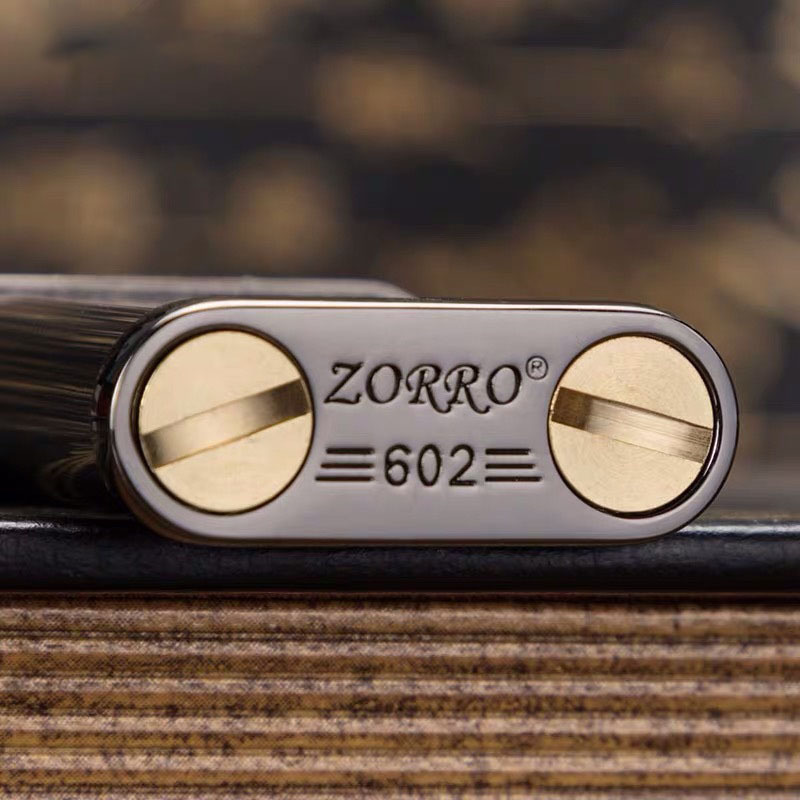 New Zorro kerosene lighter side press automatic bounce ignition metal brass lighter