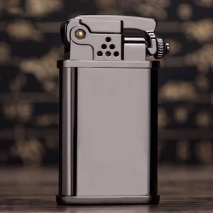 New Zorro kerosene lighter side press automatic bounce ignition metal brass lighter