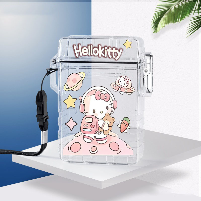 20Pcs Kuromi Hello Kitty Cigarette Case Plastic Cartoon Ctue Transparent Cigarette Case