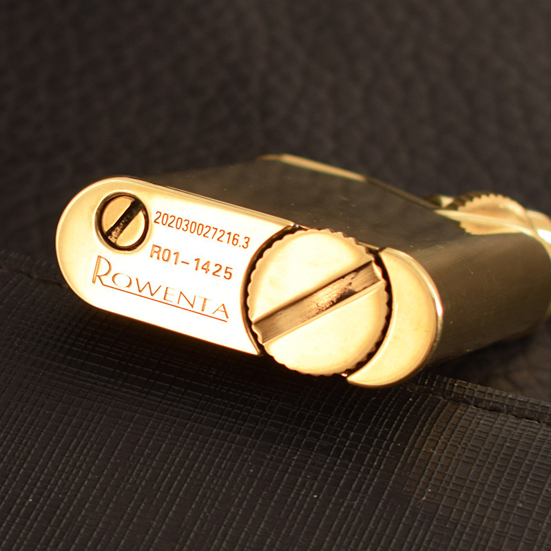 High-end Kerosene Lighter Original Copper Bright Chrome Metal Grinding Wheel Open Fire Laser Lettering Lighter