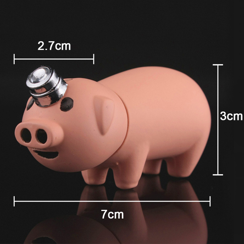 Creative Lighter Mini Pig Double Torch Butane Gas Cigarette Lighter Outdoor  BBQ Ignition Tool No Fuel