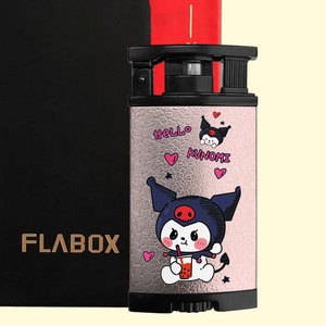 Flabox Gas Lighter Cartoon Kuromi Pachacco Cute Lighter Green Flame Open Flame