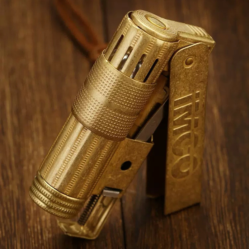 IMCO kerosene lighter original copper knurled craft gift lighter for men