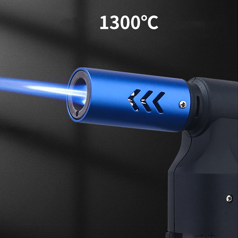 Small high temperature fire gun metal inflatable cigar lighter outdoor portable BBQ lighter