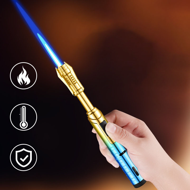 Interplanetary lightsaber torch lighter metal windproof inflatable BBQ lighter