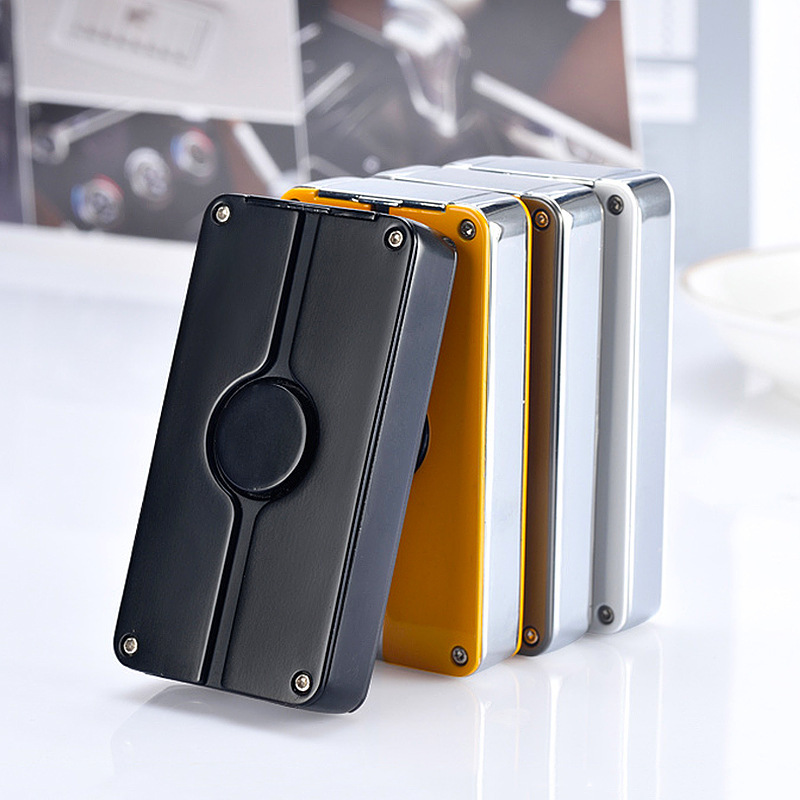 Business Style triple flame lighter with Cigar Cutter jet torch lighter Windproof Cigar Lighter