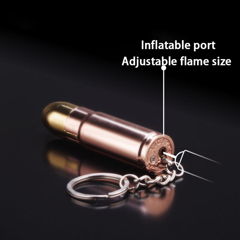 Wholesale Round bullet Lighter Open flame Lighter Metal Cigar Cigarette Lighter For Man Gift