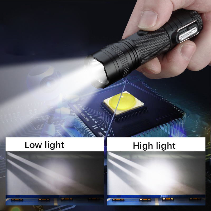 Plasma lighter outdoor flashlight double arc cigarette lighter waterproof and windproof