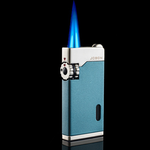 Jobon torch lighter windproof dual blue flame cigar lighter butane gas