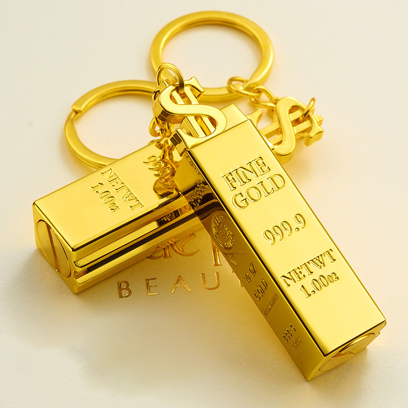 Gold bar ten thousand matches kerosene lighter multi-function keychain oil lighter