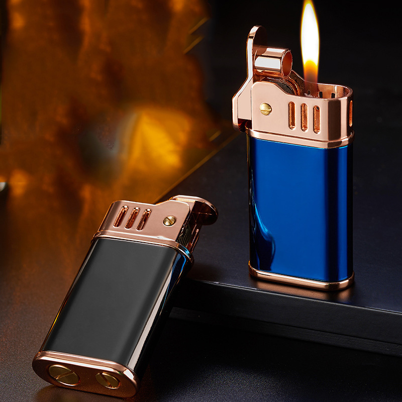 YuBang kerosene lighter electroplated press vintage flint lighter for men