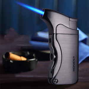 HONEST cigar lighter with Cigar scissors metal torch lighter windproof