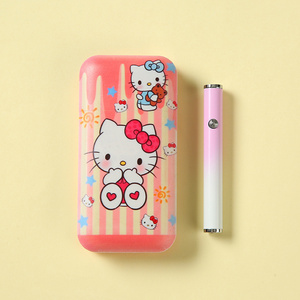 Hello kitty kuromi melody cigarette case with mini tungsten ignition USB lighter