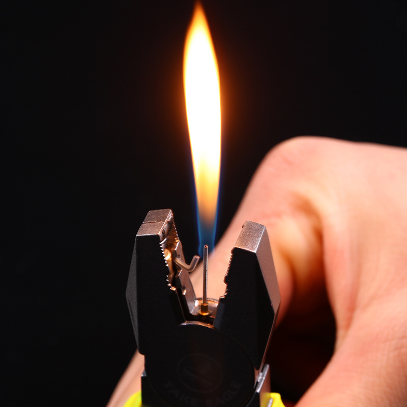 Butane Gas Vice Model Lighter Open Flame Cigarette Lighter