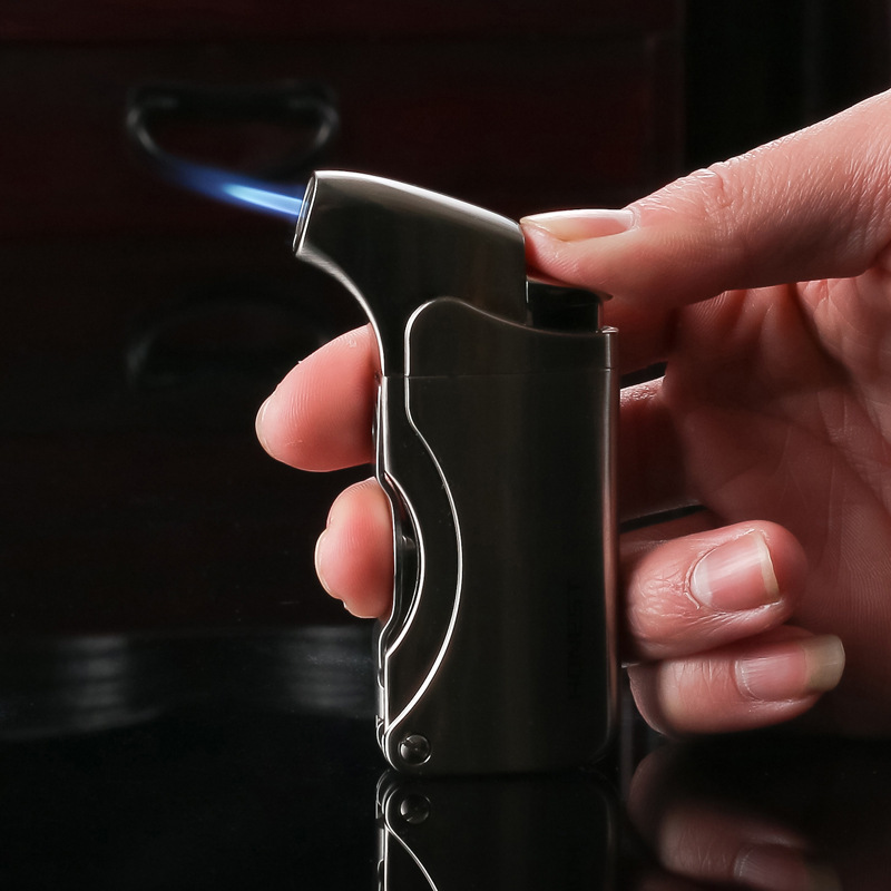 HONEST cigar lighter with Cigar scissors metal torch lighter windproof