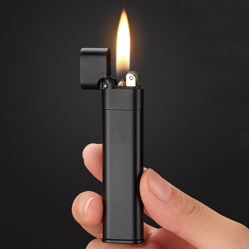 YuBang Mini lighter portable retro grinding wheel kerosene black lighter for cigarette